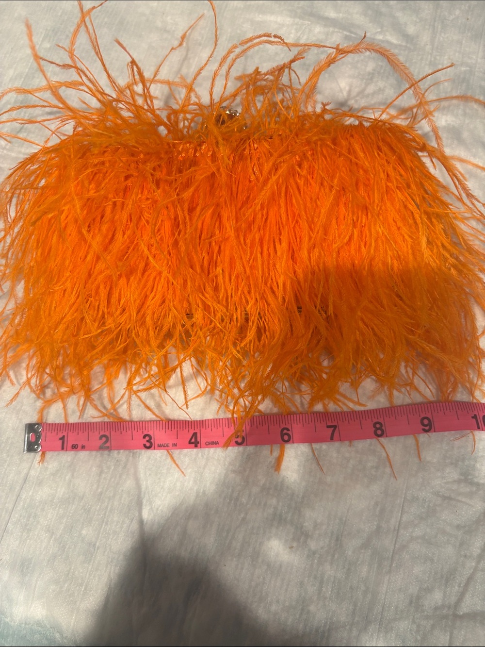 Orange Feather Bird Toy - Plush For Pets